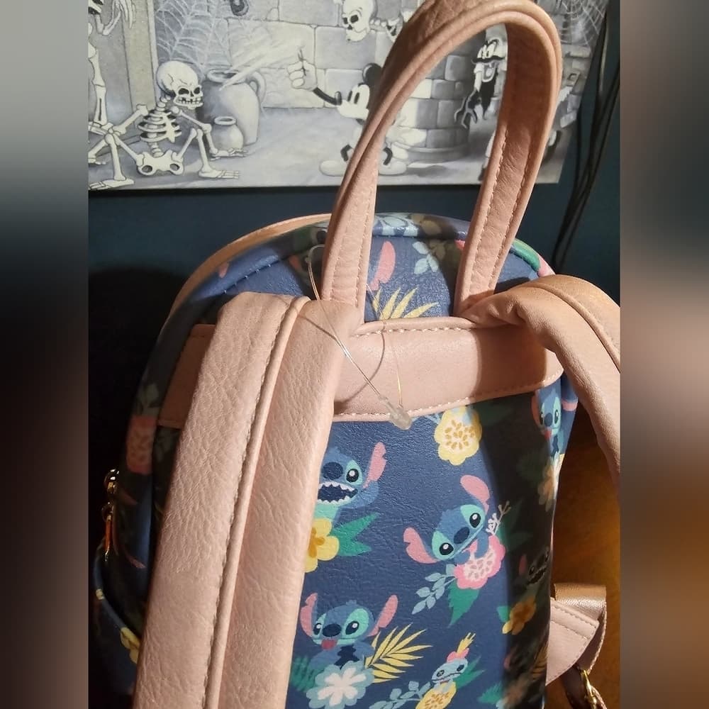 Loungefly Disney Lilo & Stitch and Scrump Floral Backpack - Thumbnail 8