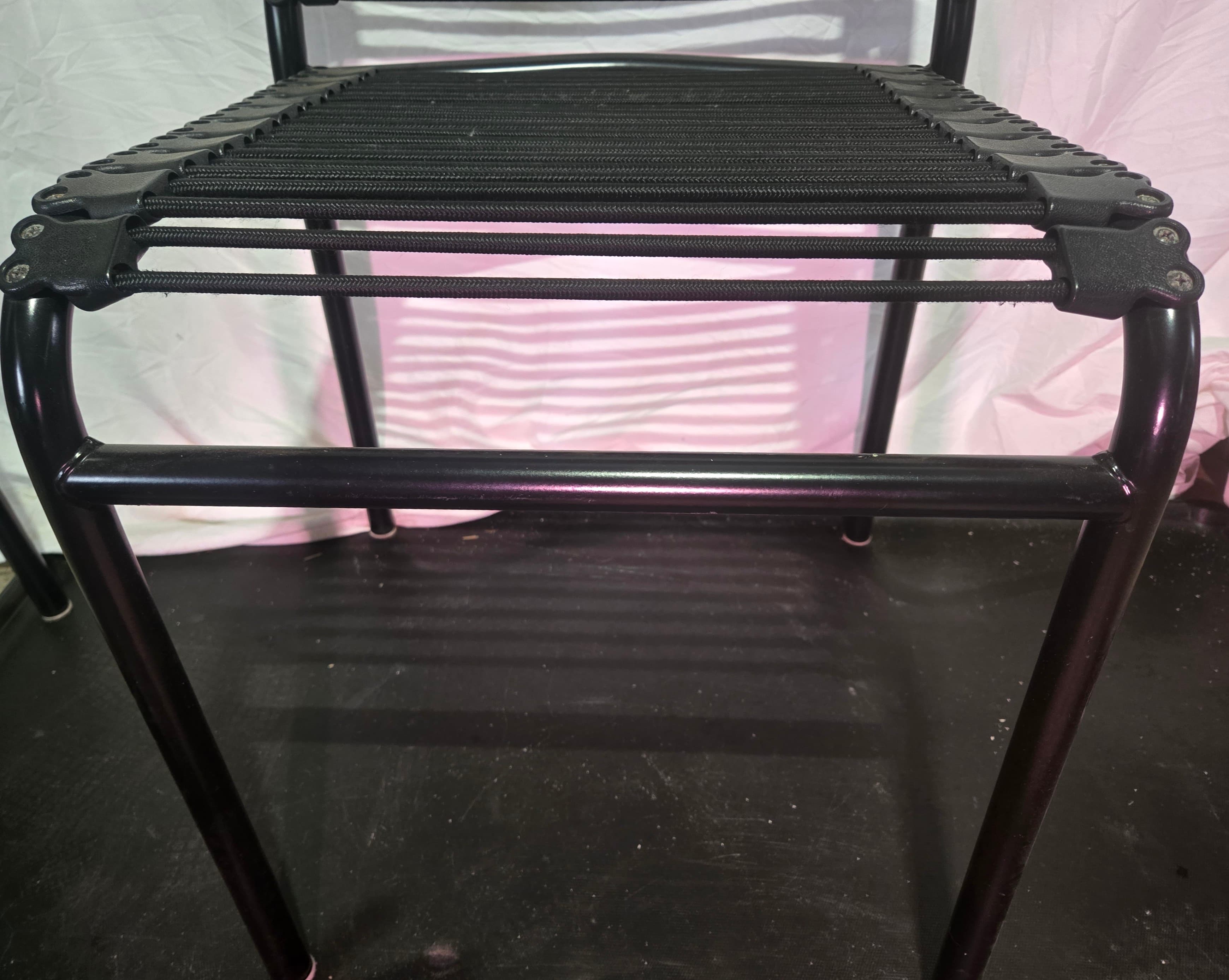 Pair of Euro Style Black Bungie Stacking Chairs – Great Condition - Thumbnail 3