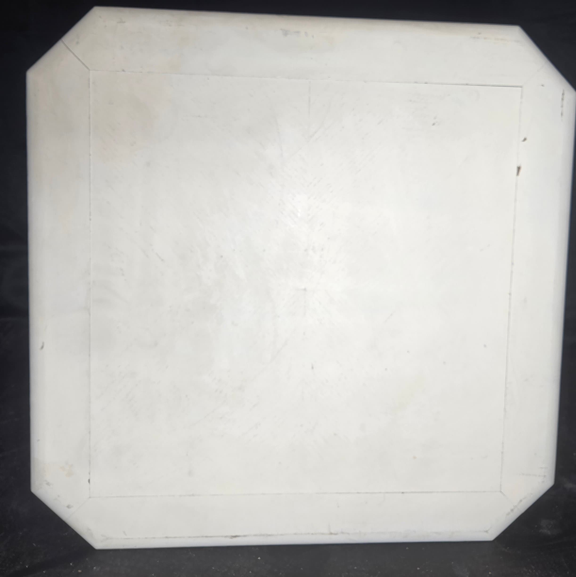White Octagonal Accent Table with Lower Shelf - Thumbnail 2