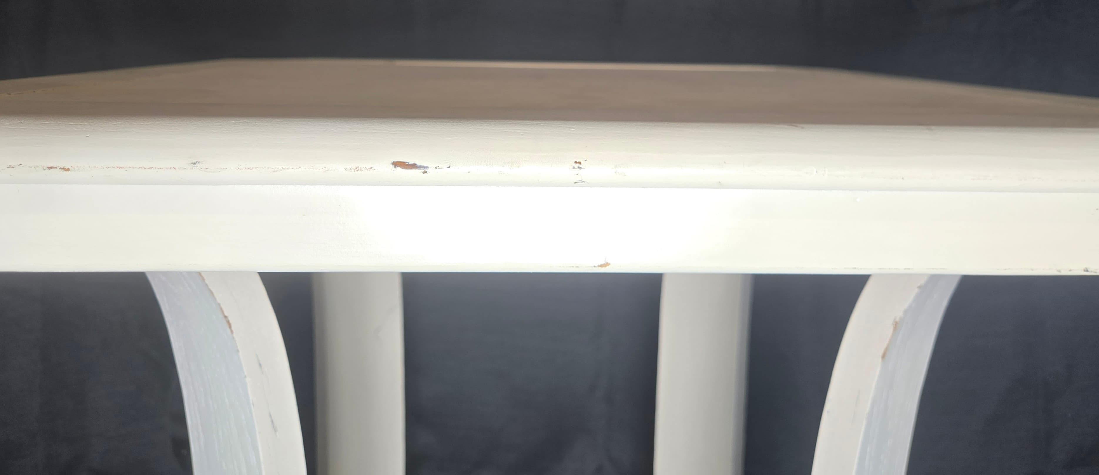 White Octagonal Accent Table with Lower Shelf - Thumbnail 3