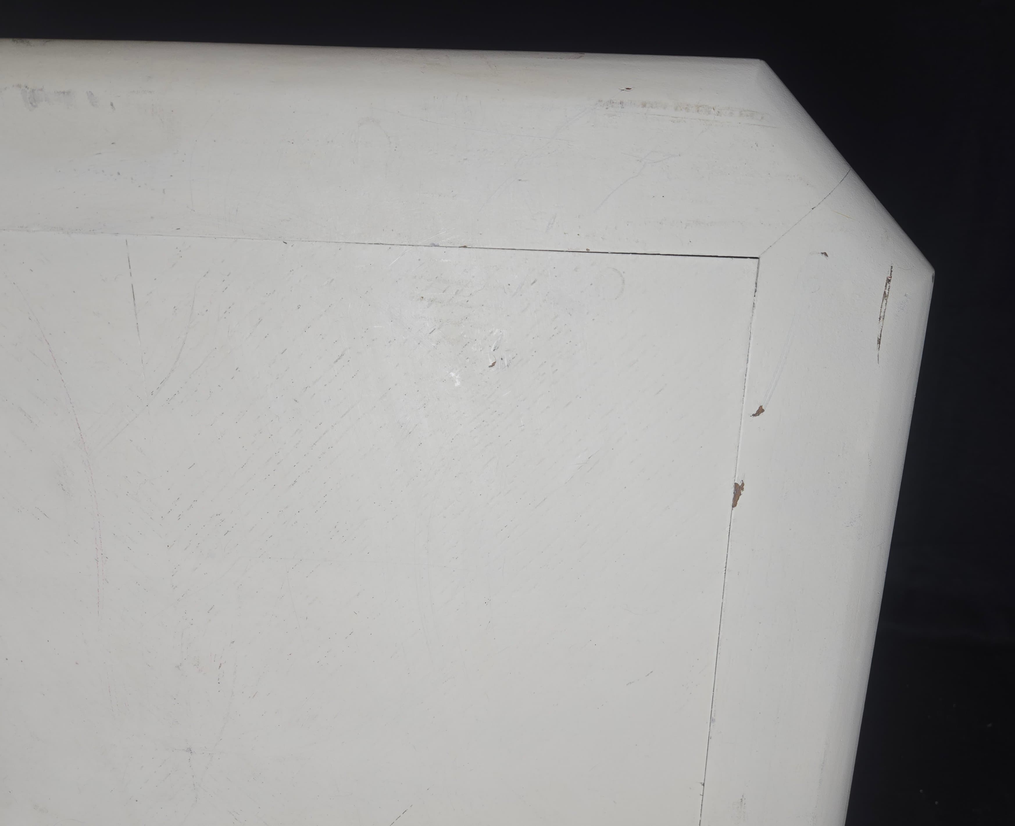 White Octagonal Accent Table with Lower Shelf - Thumbnail 4