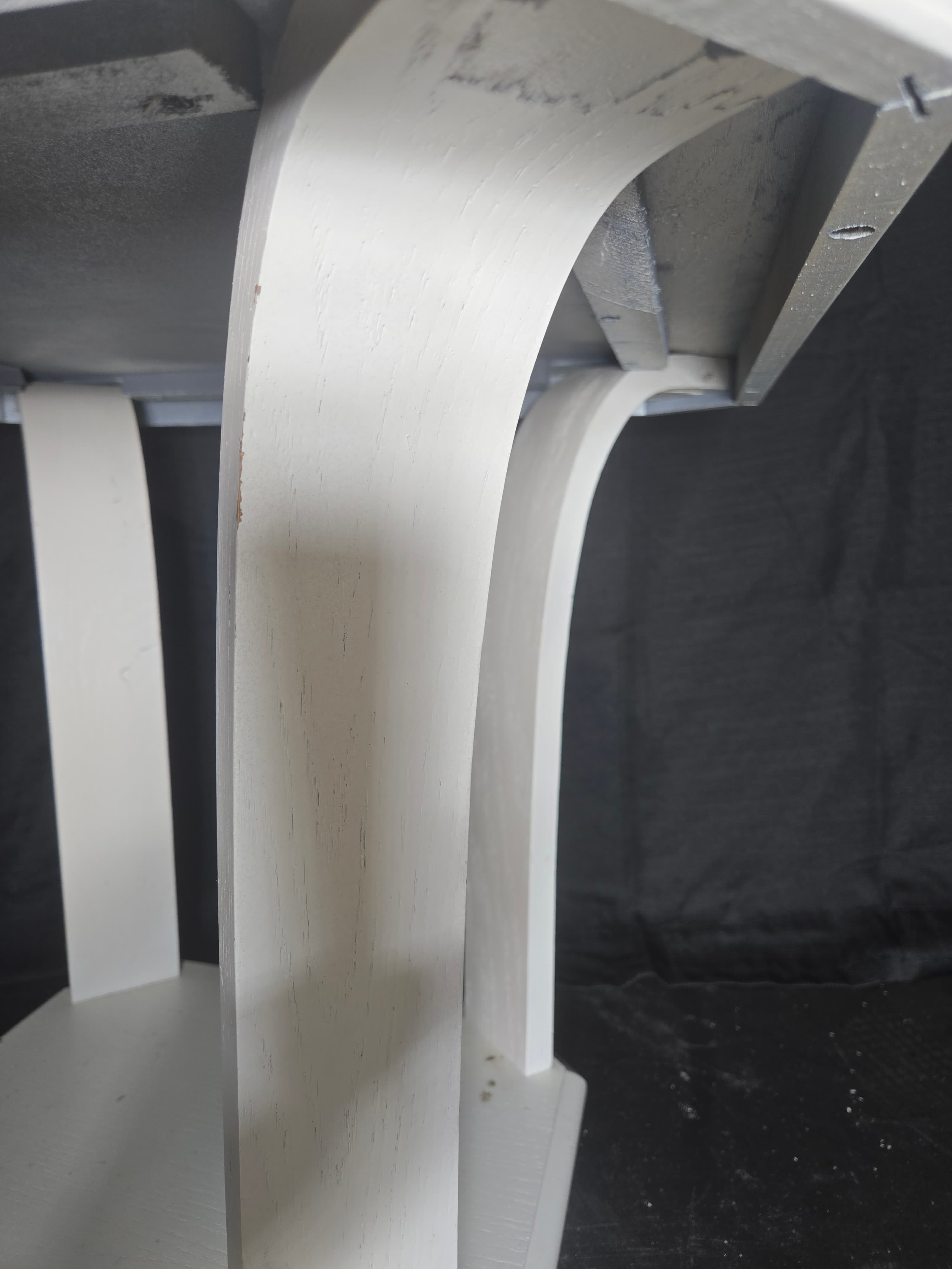 White Octagonal Accent Table with Lower Shelf - Thumbnail 6