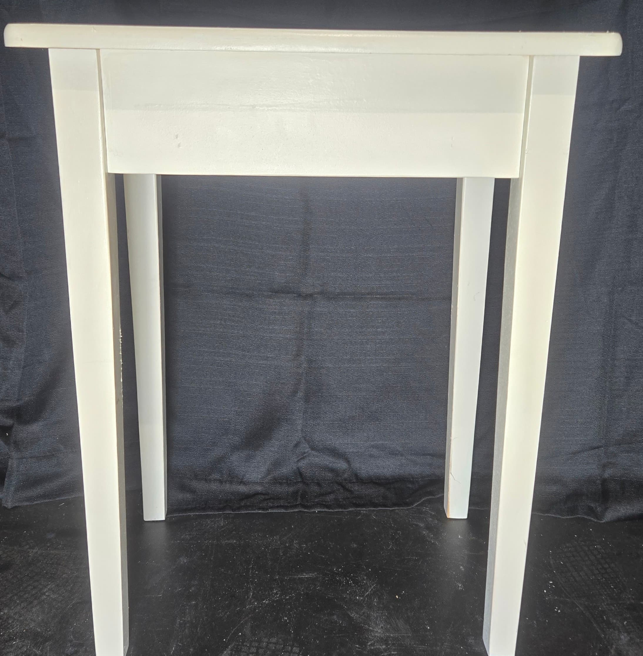 Clean White Side Table with Storage Drawer – Minimalist Style - Thumbnail 3
