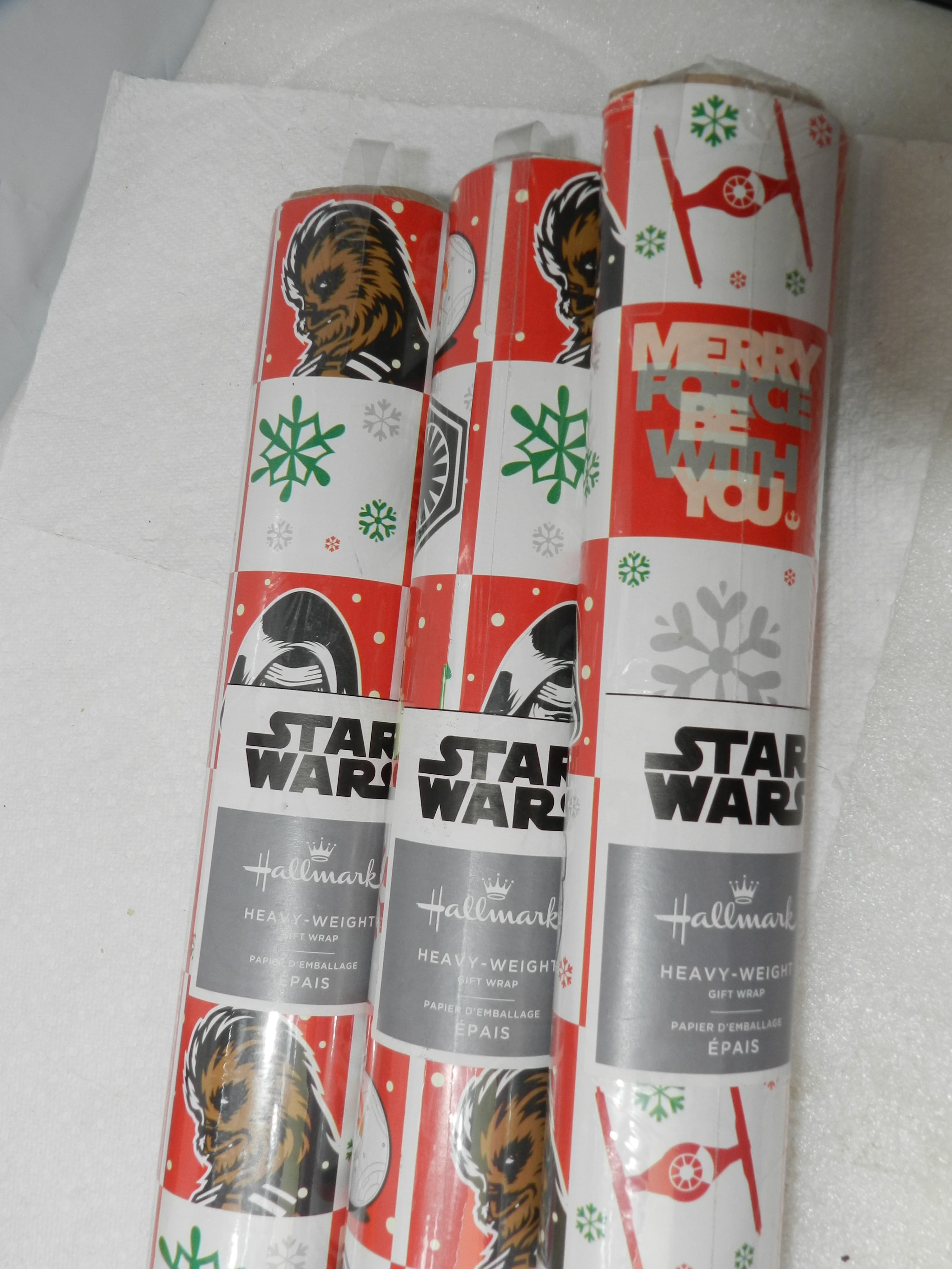Hallmark/Disney Star Wars Christmas Wrapping Paper 3 Rolls Sealed  (N52JJ) - Thumbnail 2
