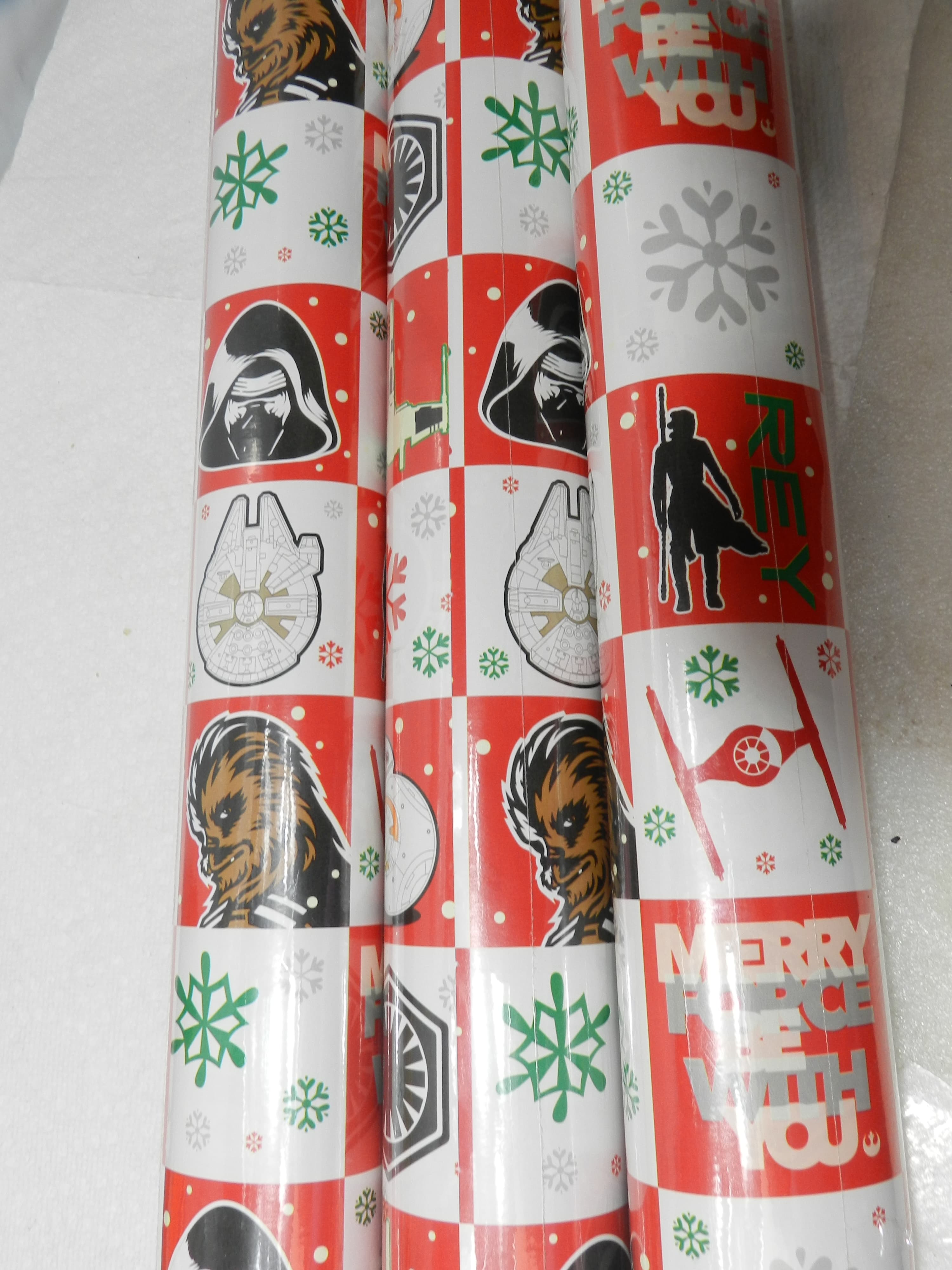 Hallmark/Disney Star Wars Christmas Wrapping Paper 3 Rolls Sealed  (N52JJ) - Thumbnail 3