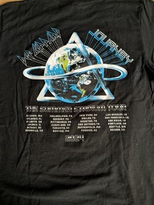 Def Leppard/Journey Summer Stadium Tour 2024 Black Medium T-Shirt Double Sided - Thumbnail 5