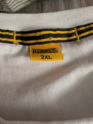 DeWALT Graphic T-Shirt Mens 2XL White Baltimore Maryland Est 1924 Workwear Tee - Thumbnail 2