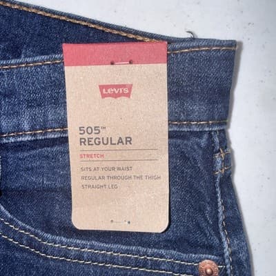 Levis 505 Men’s Jeans 30 X 29 W30 L29 New Regular Stretch Straight Leg Levi - Thumbnail 4