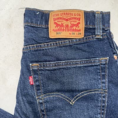 Levis 505 Men’s Jeans 30 X 29 W30 L29 New Regular Stretch Straight Leg Levi - Thumbnail 2