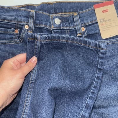 Levis 505 Men’s Jeans 30 X 29 W30 L29 New Regular Stretch Straight Leg Levi - Thumbnail 6