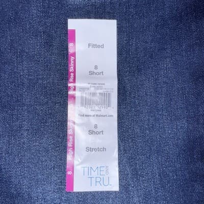 Time And Tru Jeans High Rise Skinny Stretch 8 Short - Thumbnail 3