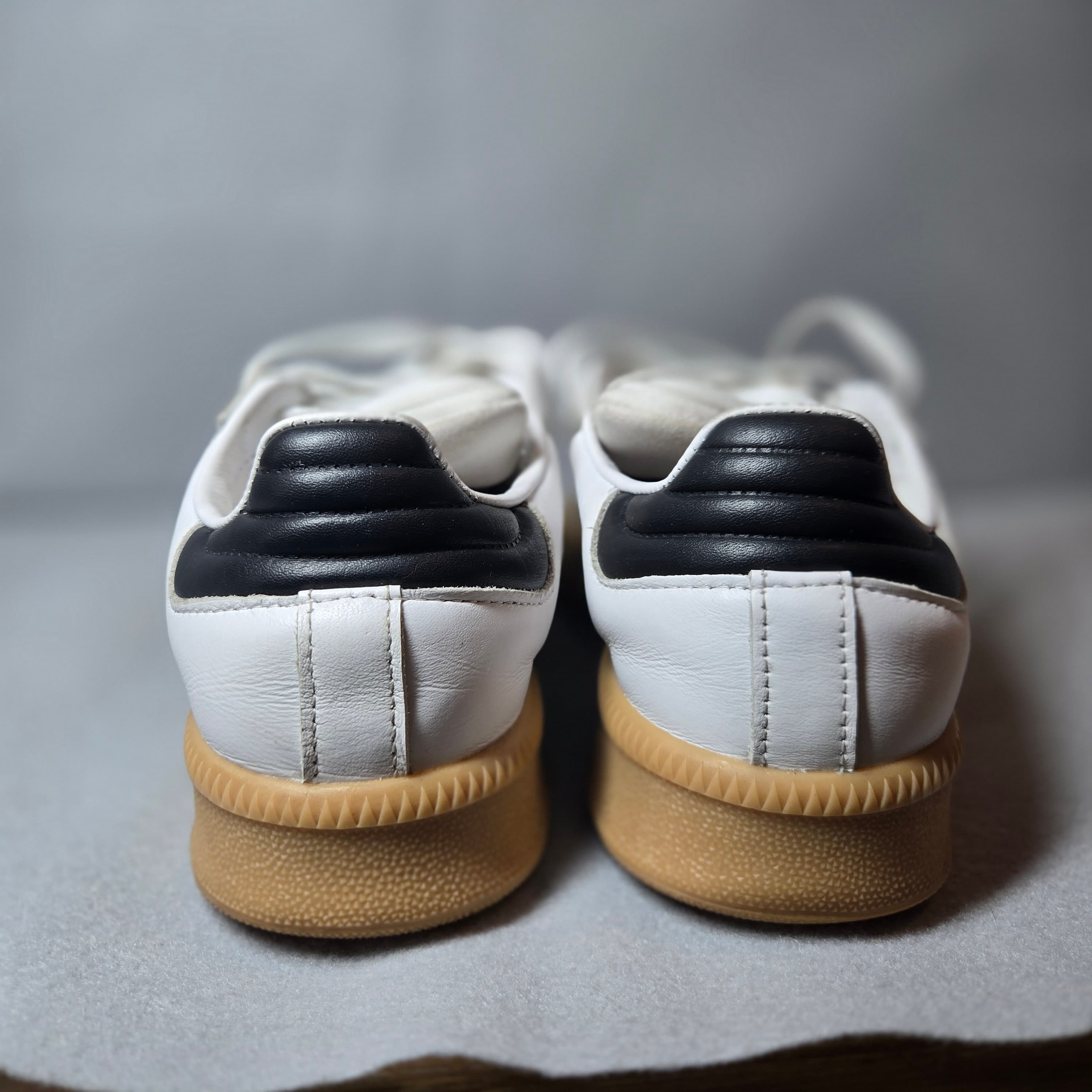 Adidas Samba Classic White Black Gum Sole Sneakers Size 5 - Thumbnail 6