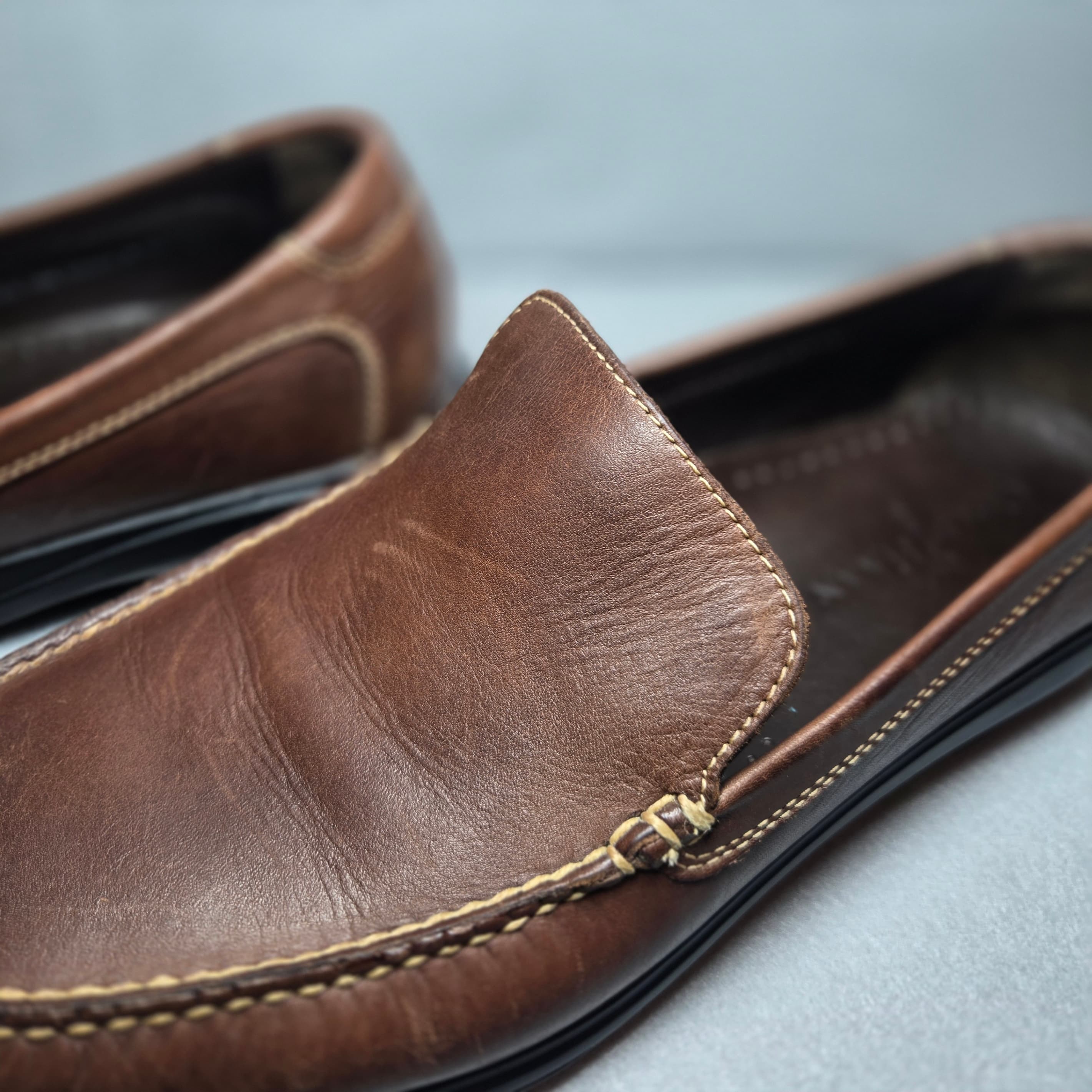 Cole Haan Brown Leather Loafers Size 10.5 - Thumbnail 3