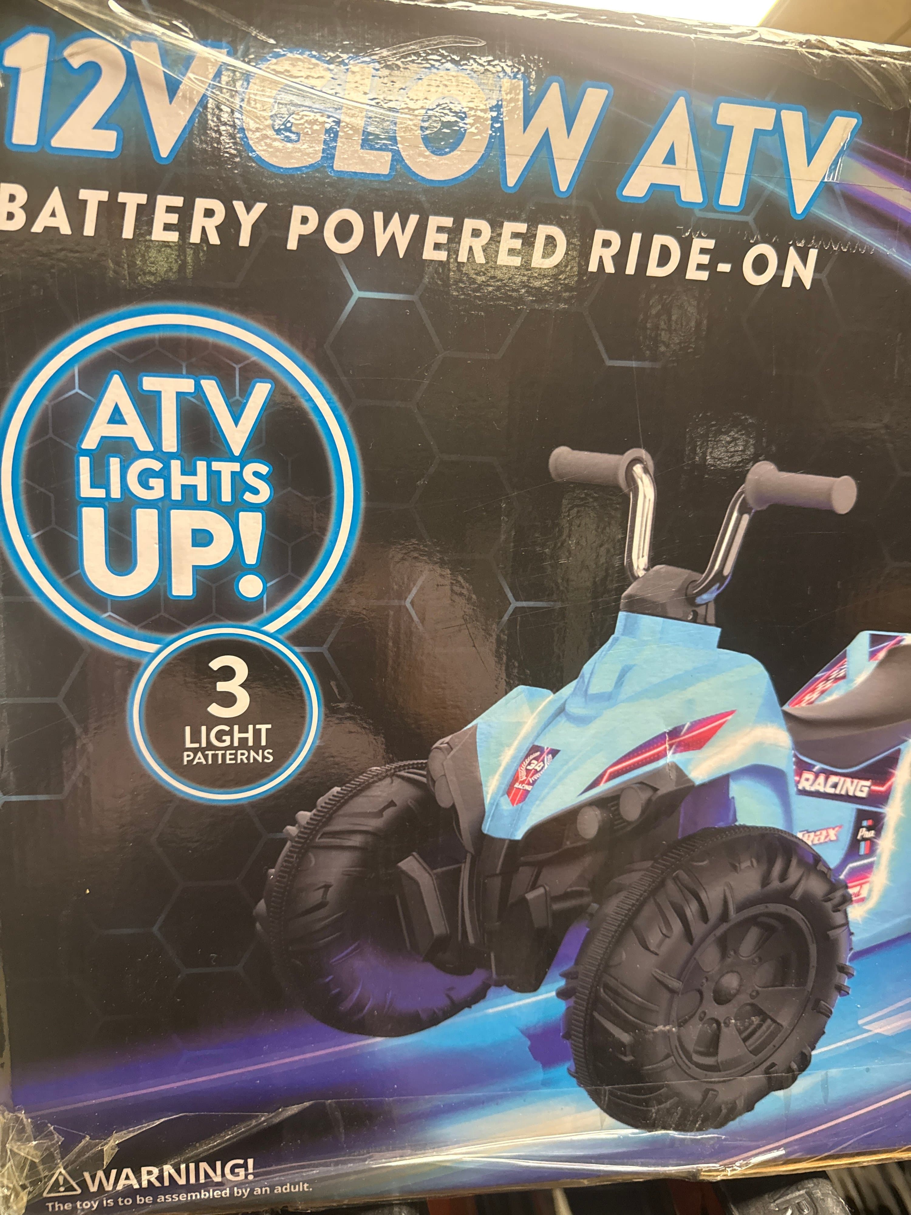 Kid Trax 12V Glow ATV Ride-on Toy  Blue  with LED Lights  Rechargeable Battery  Ages 3–6 - Thumbnail 7