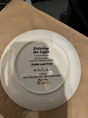 Susie Morton Entering the Light Noble and Free Horse Porcelain Collector Plate - Thumbnail 2