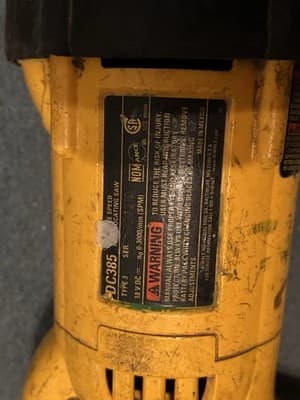 DEWALT DC385 18V Cordless Reciprocating Saw, No Battery, Used - Thumbnail 3