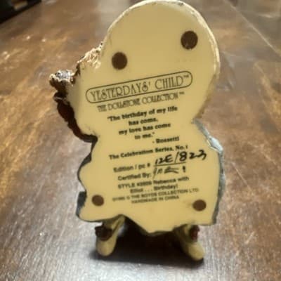 Boyds Yesterdays' Child Dollstone Figurine Rebecca Birthday Resin 1995 - Thumbnail 3