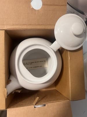 Mr. Coffee Mrs Tea Hot Tea Maker White Ceramic Plastic Teapot Base Lid - Thumbnail 2