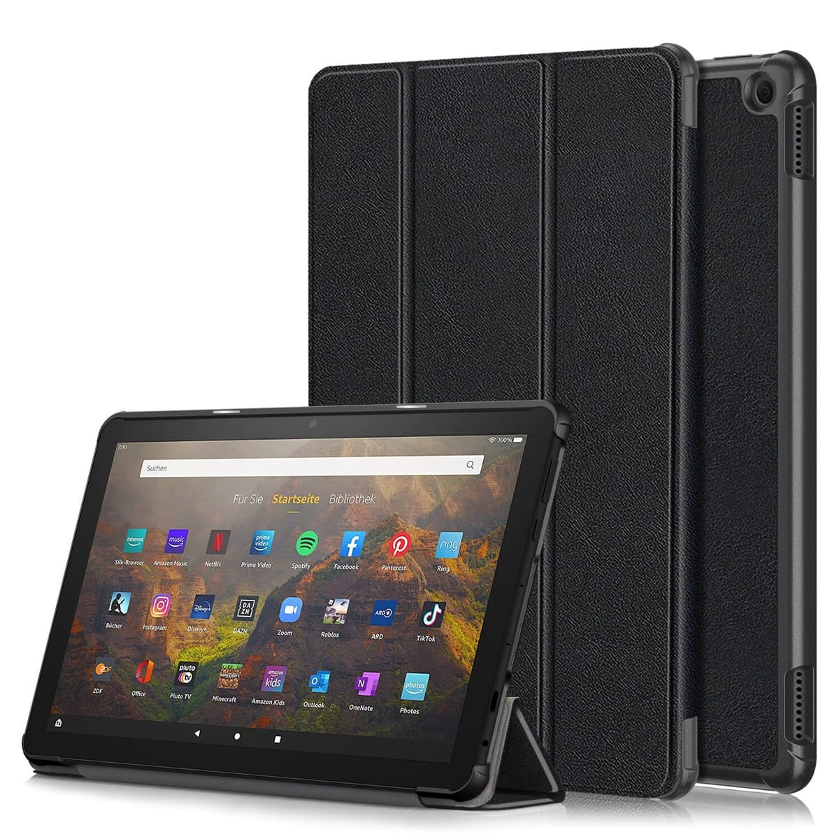Amazon - Fire Max 11 Cover with Magnetic Attach (2023 Release Tablet) - Black - Thumbnail 8