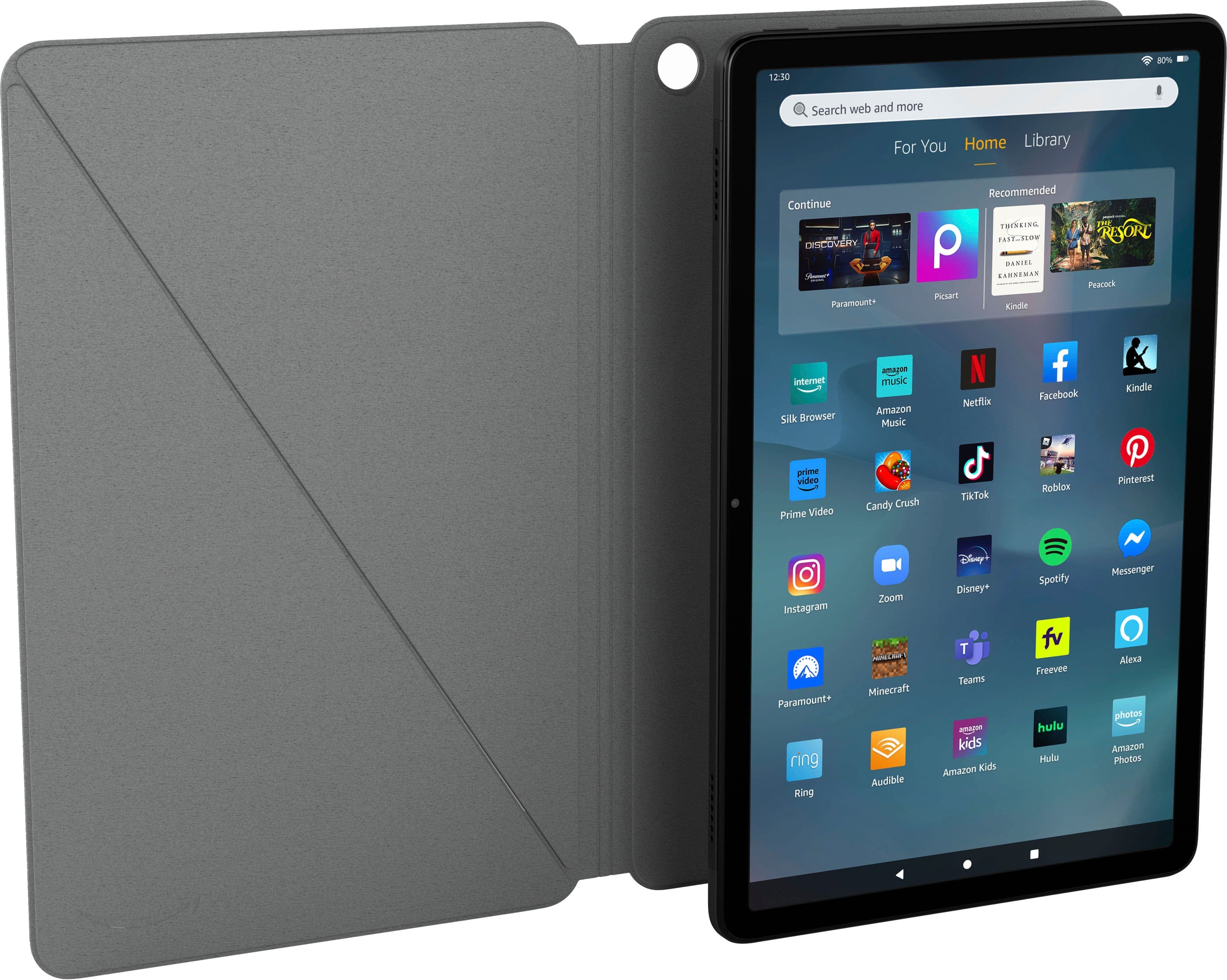 Amazon - Fire Max 11 Cover with Magnetic Attach (2023 Release Tablet) - Black - Thumbnail 5