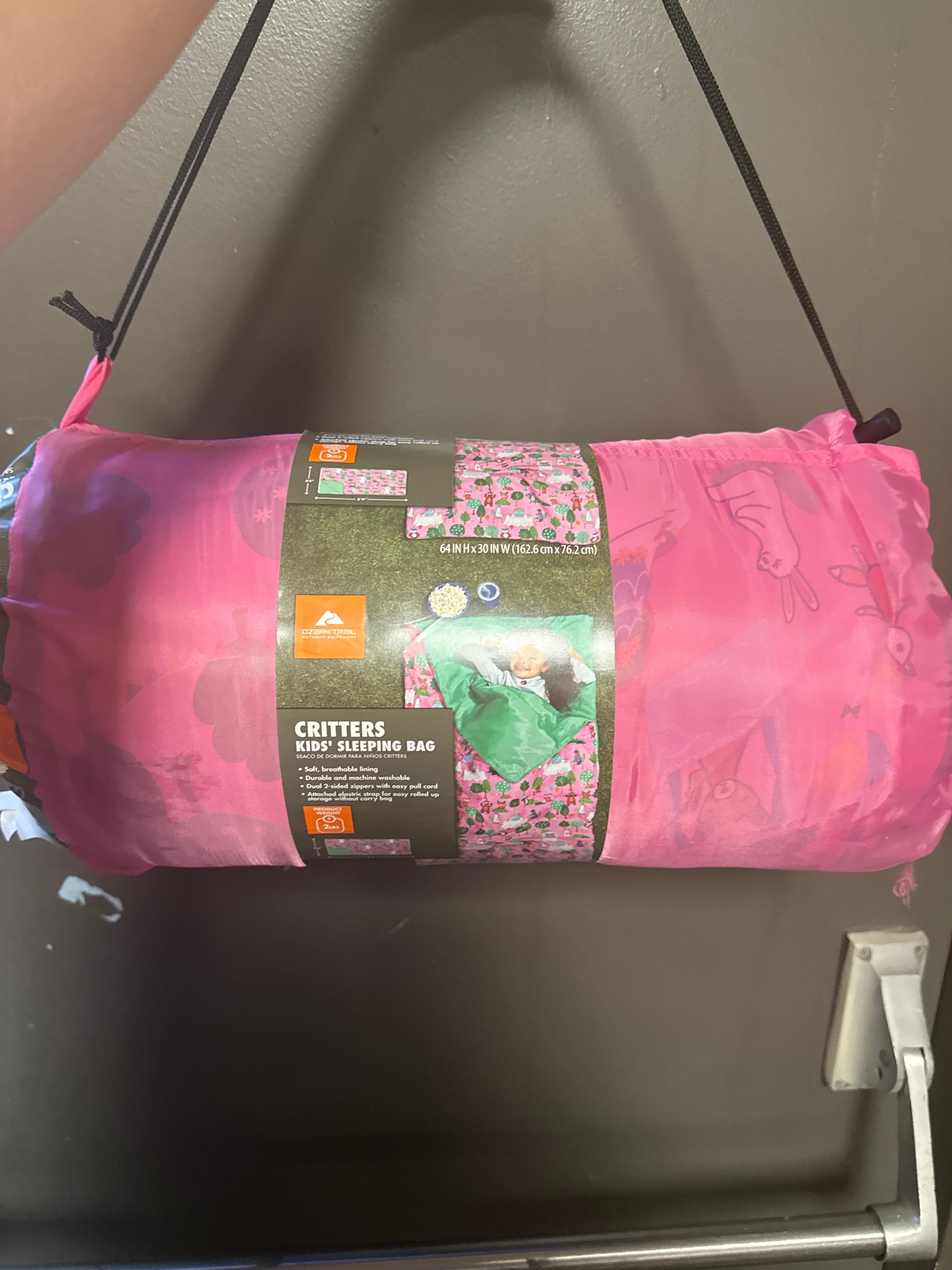 Ozark Trail Youth pink critters kids Sleeping Bag with Carrie bag - Thumbnail 3
