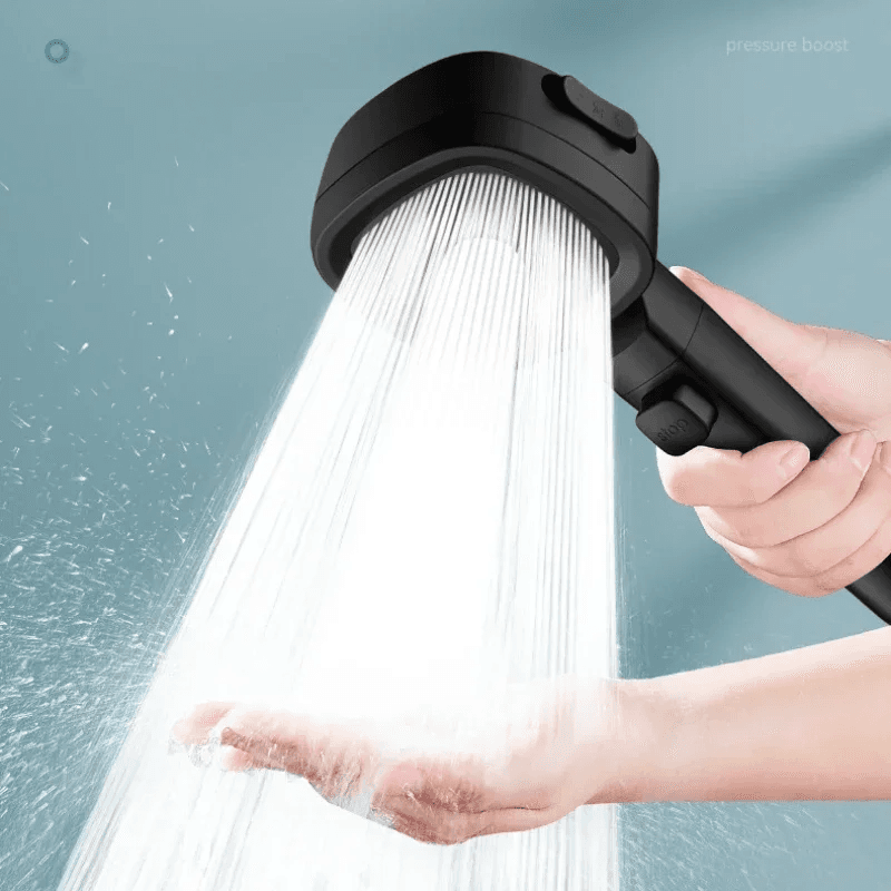 High Pressure Shower Head Water Saving 3 Modes Shower Heads Adjustable One-Key S - Thumbnail 2