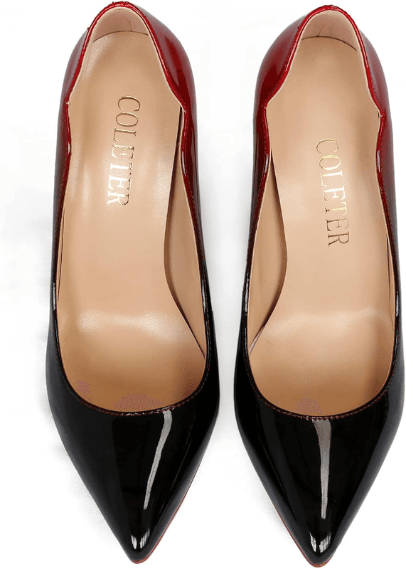 Women'S Sexy Pointed Toe High Heels,4.72 Inch/12Cm Patent Leather Pumps,Wedding - Thumbnail 2
