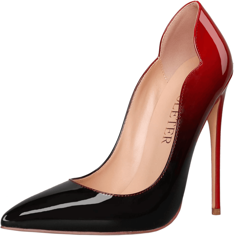 Women'S Sexy Pointed Toe High Heels,4.72 Inch/12Cm Patent Leather Pumps,Wedding - Thumbnail 7