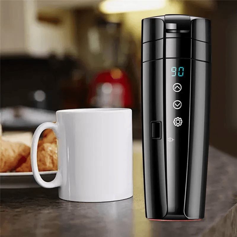 Portable Car Heating Cup Vacuum Electric Stainless Water Warmer Bottle Kettle Co - Thumbnail 6