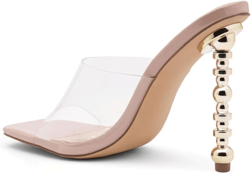 Women’S Clear Rhinestone Bow Heels – Double Bowknot & Adjustable Ankle Strap | C - Thumbnail 3