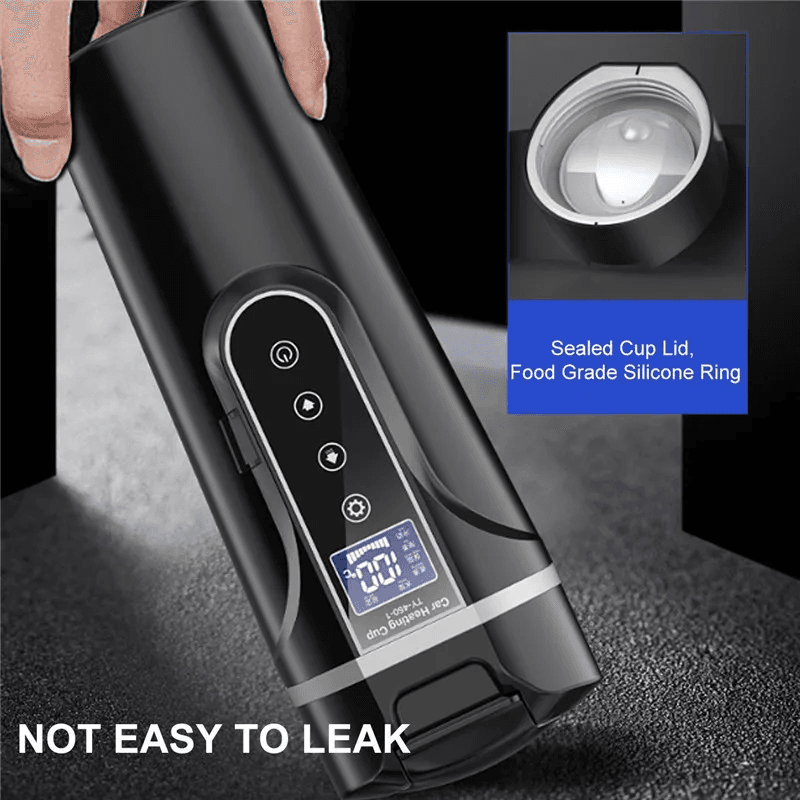 Portable Car Heating Cup Vacuum Electric Stainless Water Warmer Bottle Kettle Co - Thumbnail 4