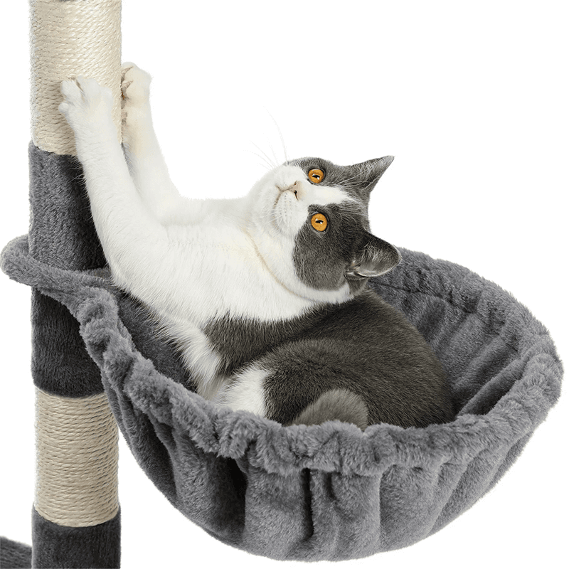 56" Cat Tree for Indoor Cats Cat Condos for Adult Cats with Padded Plush Perch a - Thumbnail 7