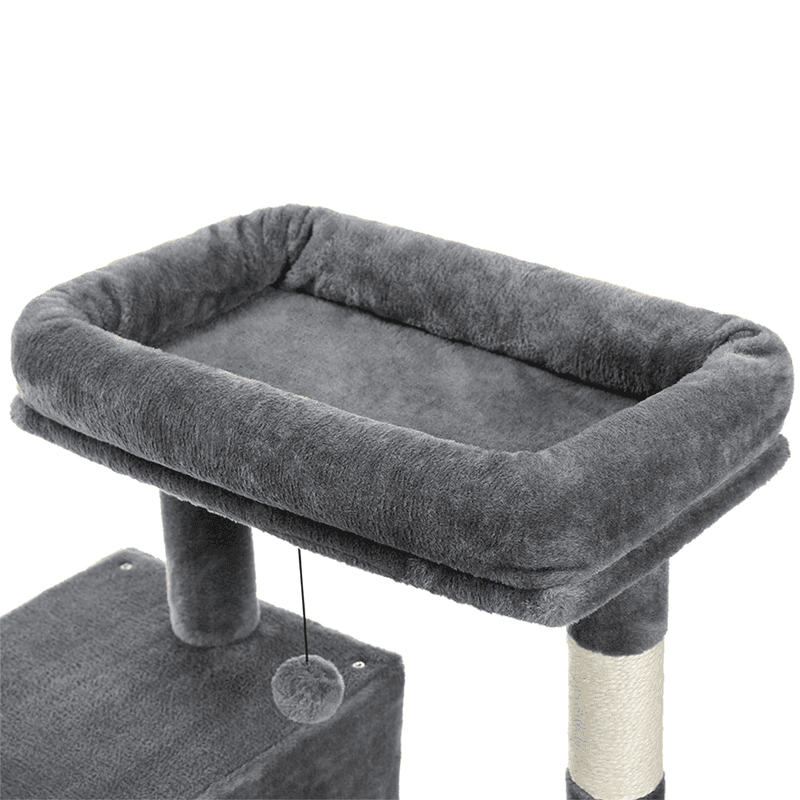 56" Cat Tree for Indoor Cats Cat Condos for Adult Cats with Padded Plush Perch a - Thumbnail 9