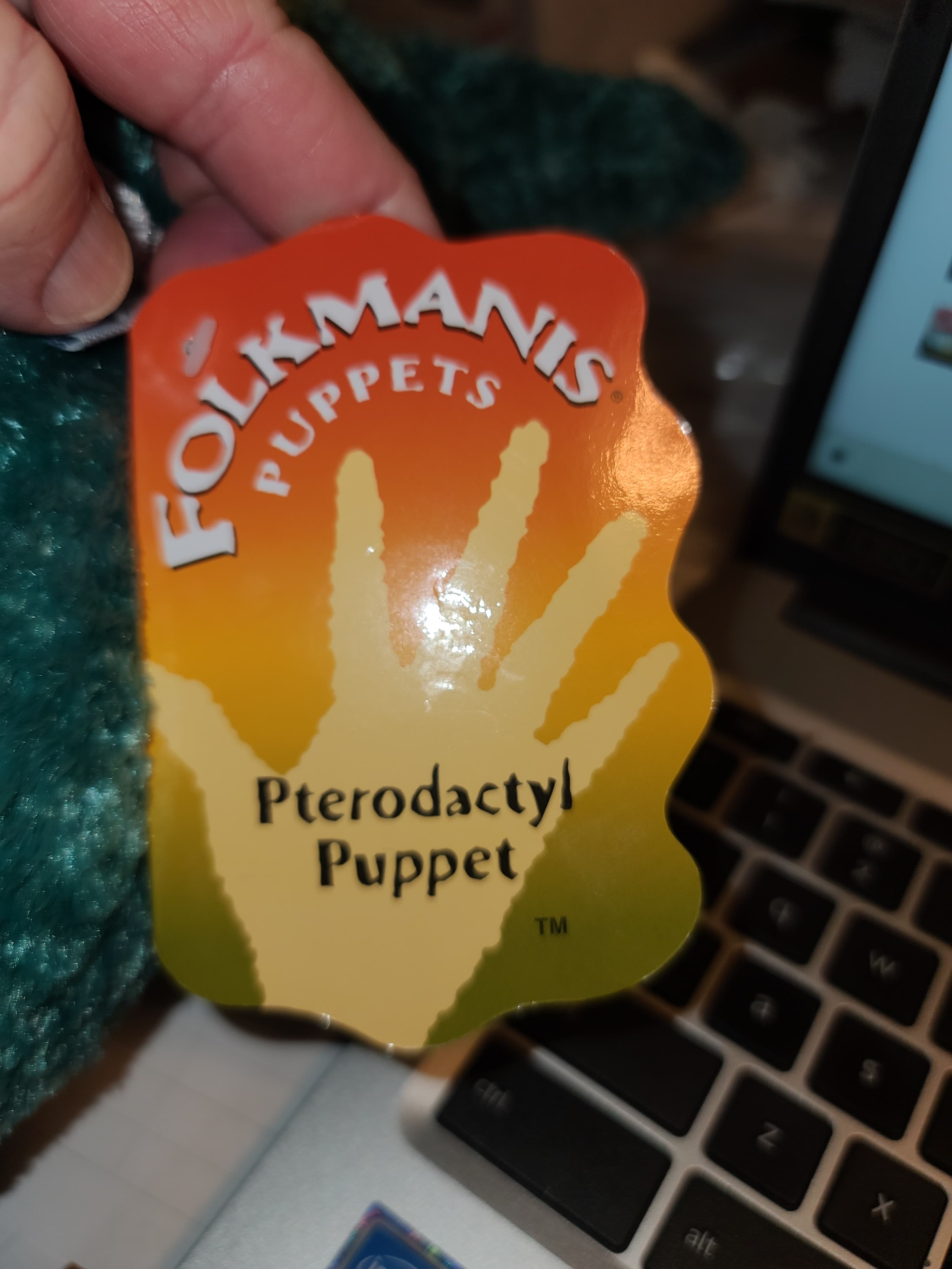 Folkmanis Pterodactyl Dinosaur Puppet #3229 NWT - Thumbnail 5