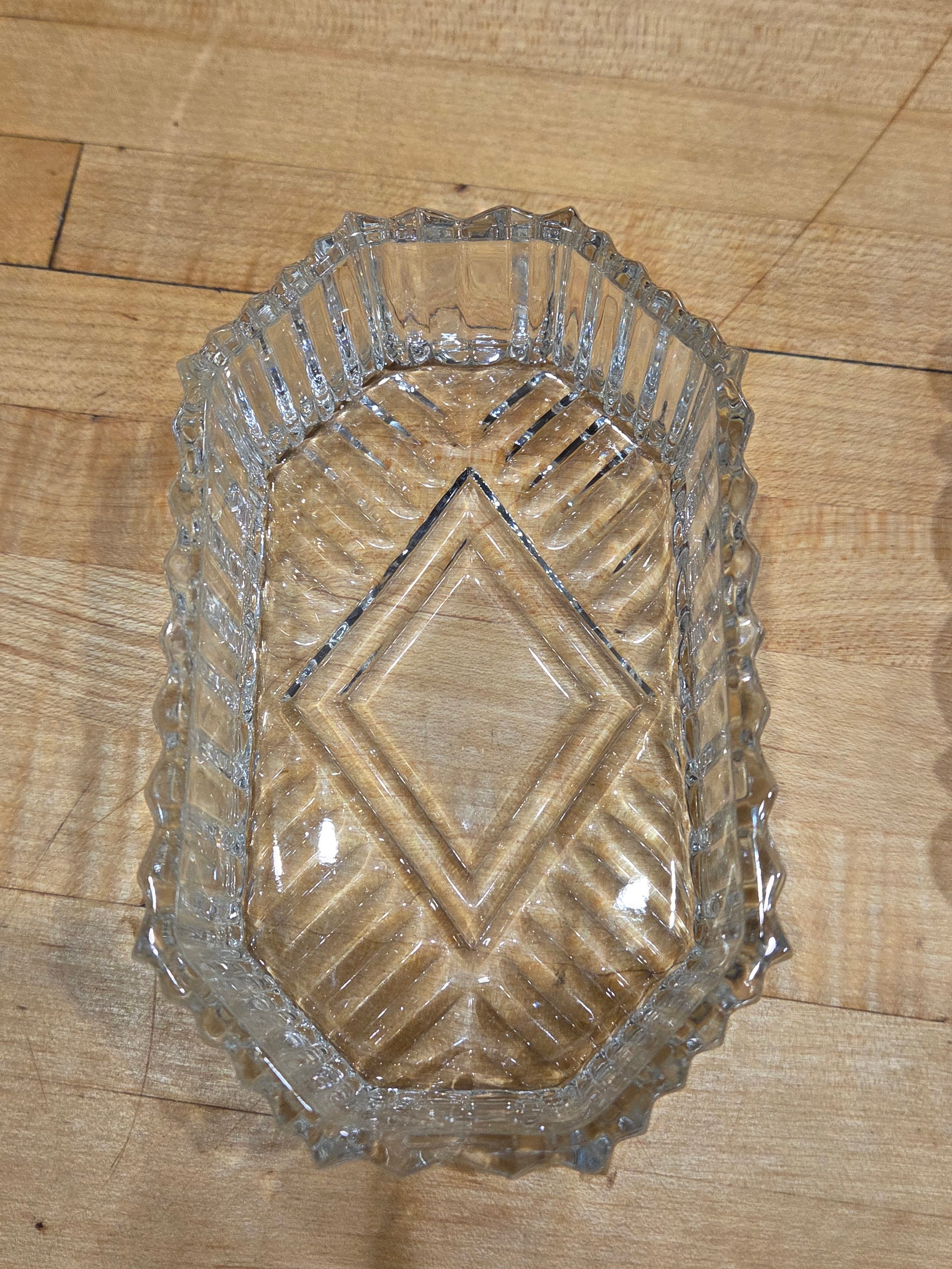 Vintage Anchor Hocking Windsor Clear Glass Ashtray and Box 3 Piece Set - Thumbnail 7