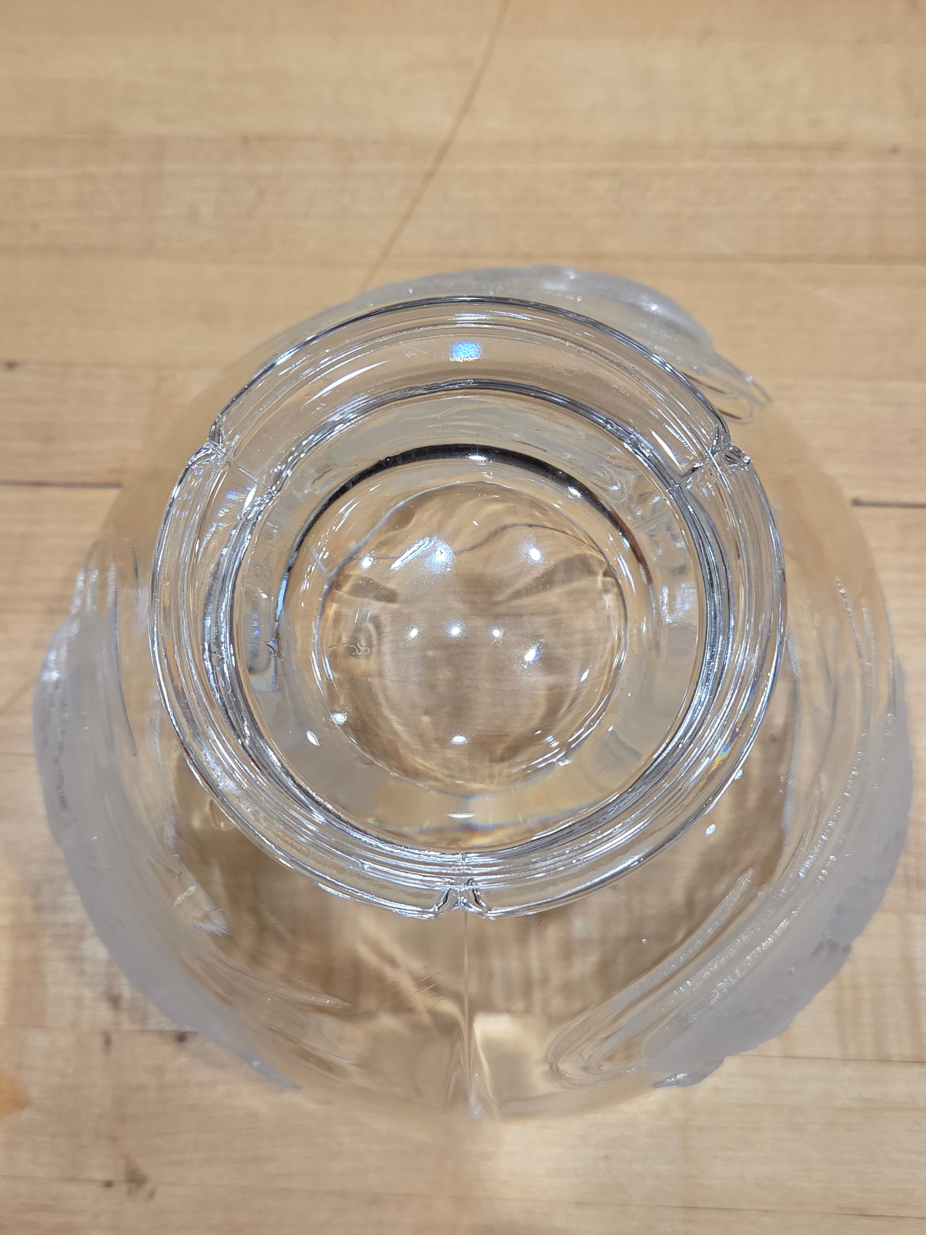 Vintage Teleflora 24 Percent Lead Crystal Frosted Swan Candy Bowl - Thumbnail 6