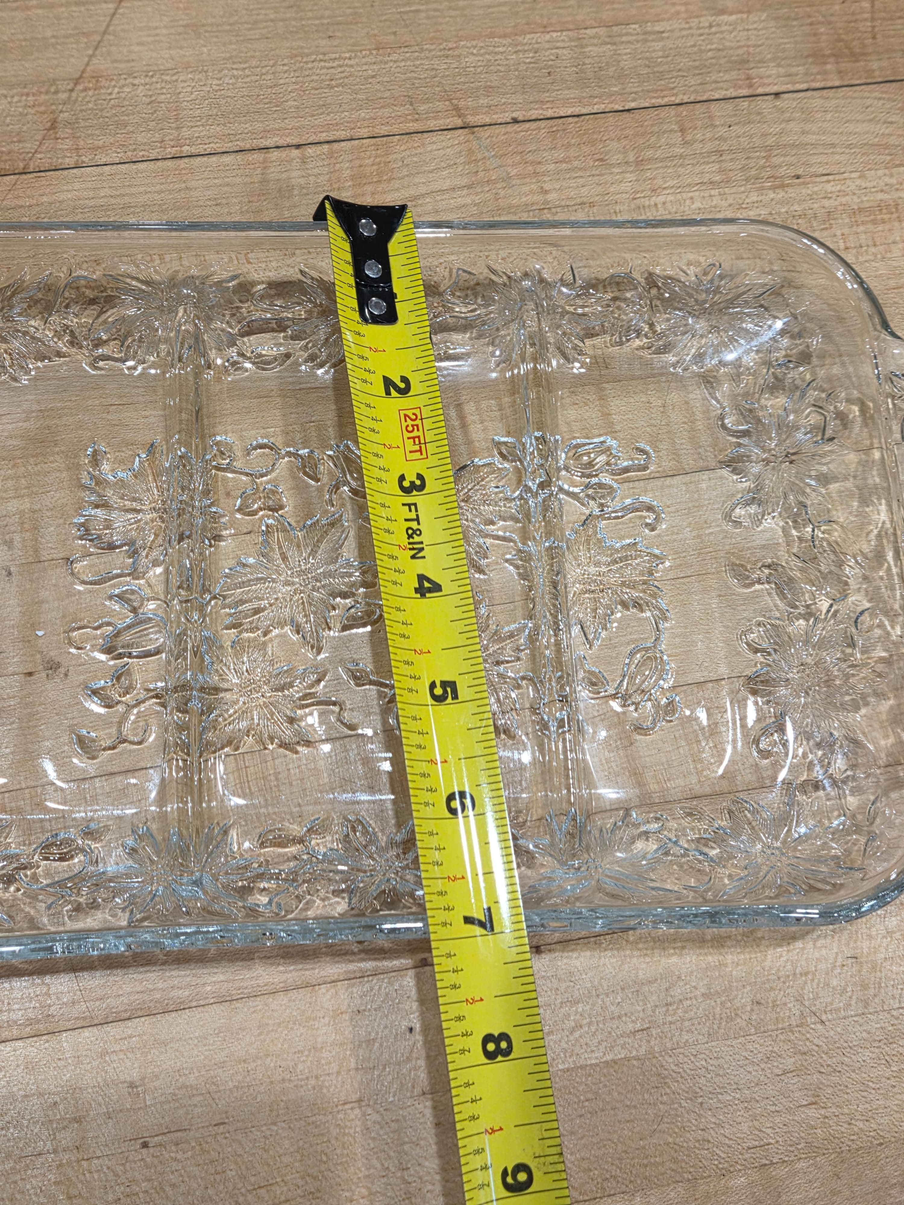 Vintage Princess House Fantasia Poinsettia Divided Relish Trays Pair - Thumbnail 5