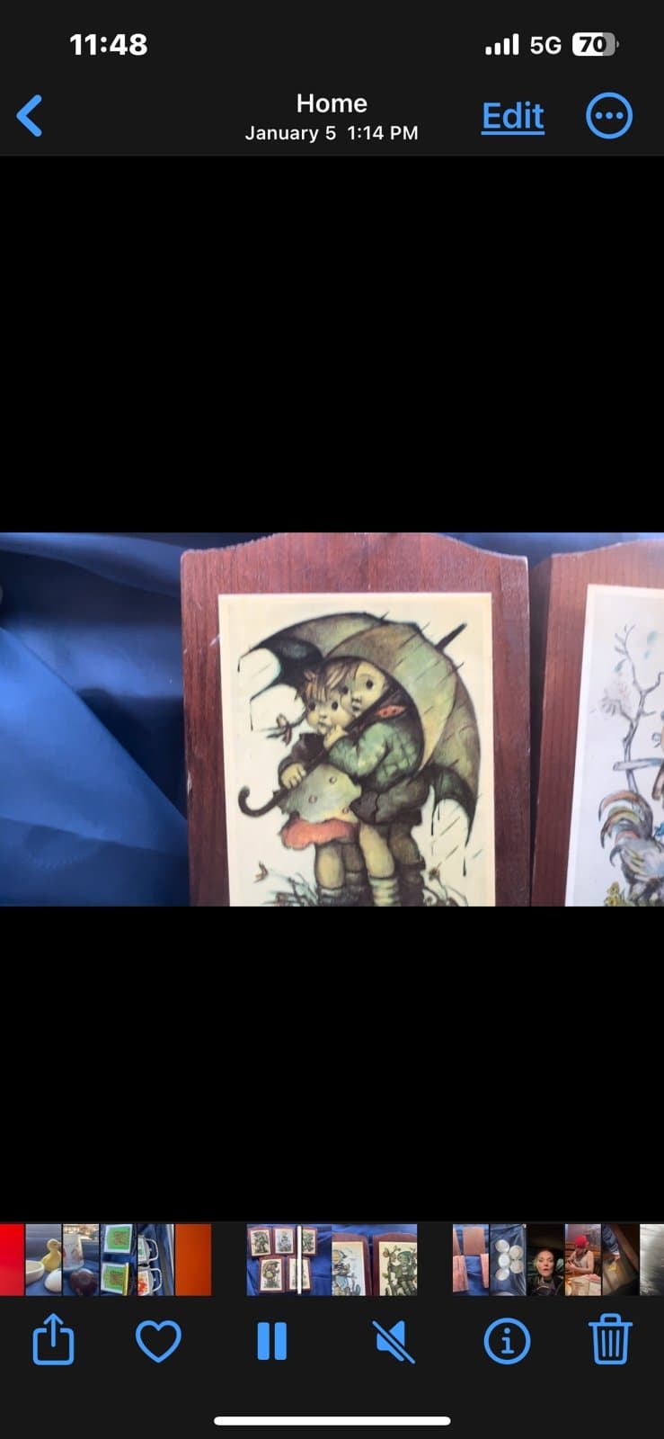 Antique wooden Hummel prints - Thumbnail 5