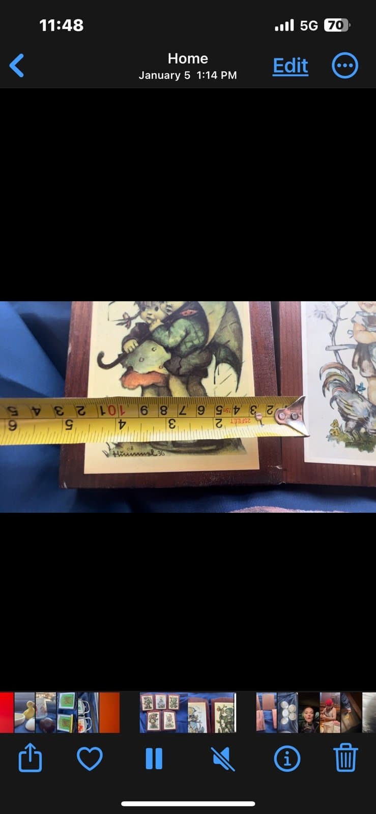 Antique wooden Hummel prints - Thumbnail 2