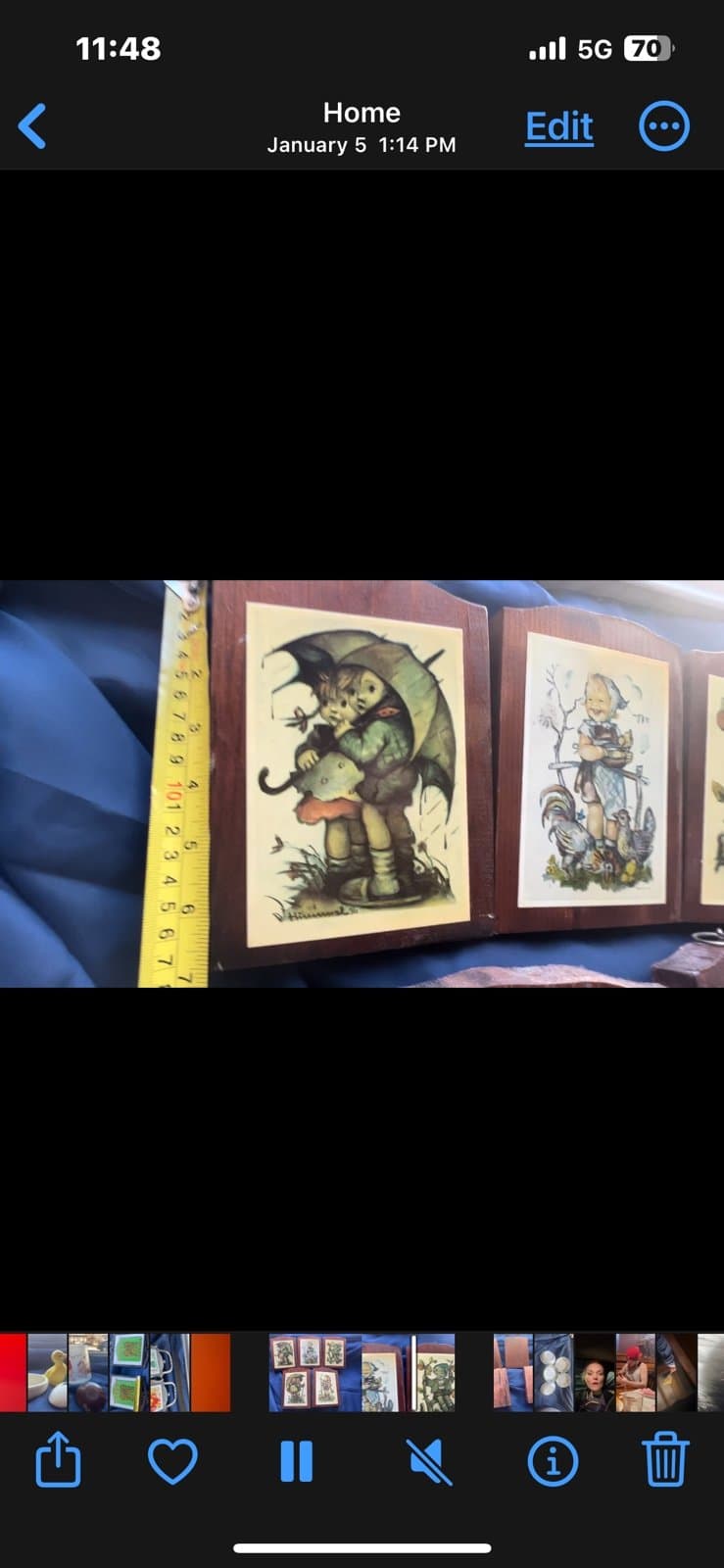 Antique wooden Hummel prints - Thumbnail 3