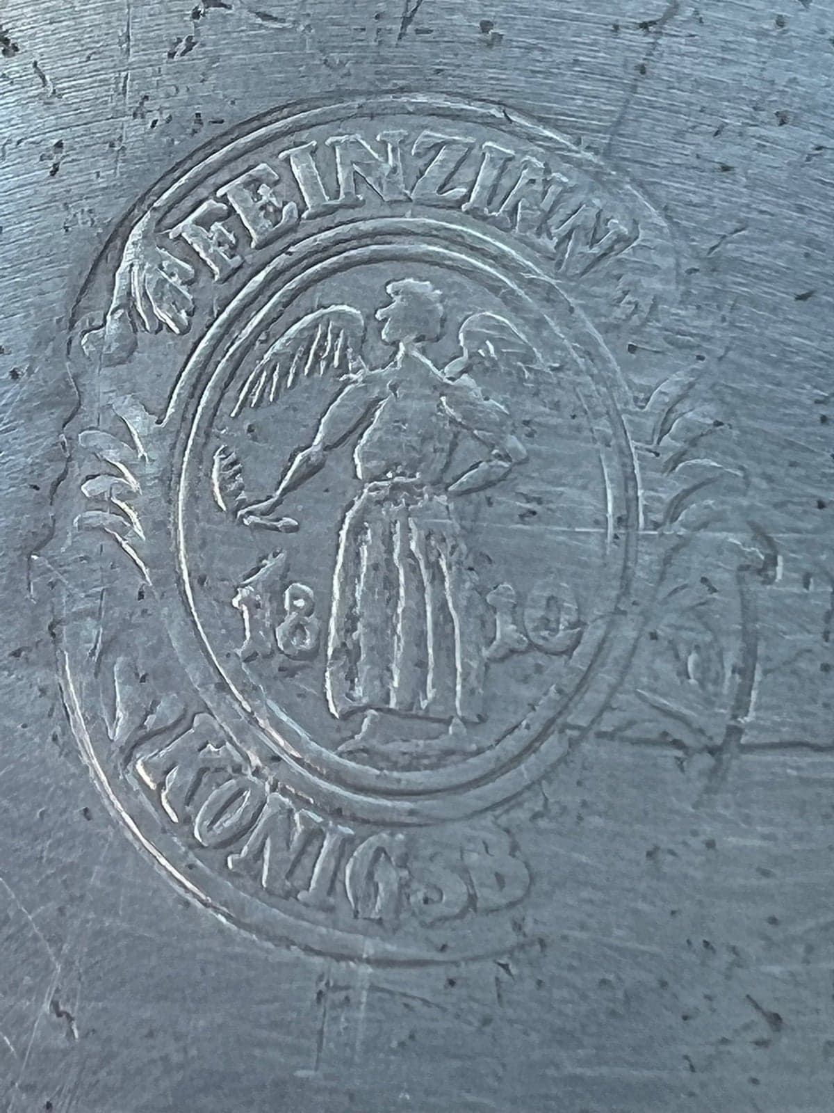 Two antique pewter German dishes - Thumbnail 2