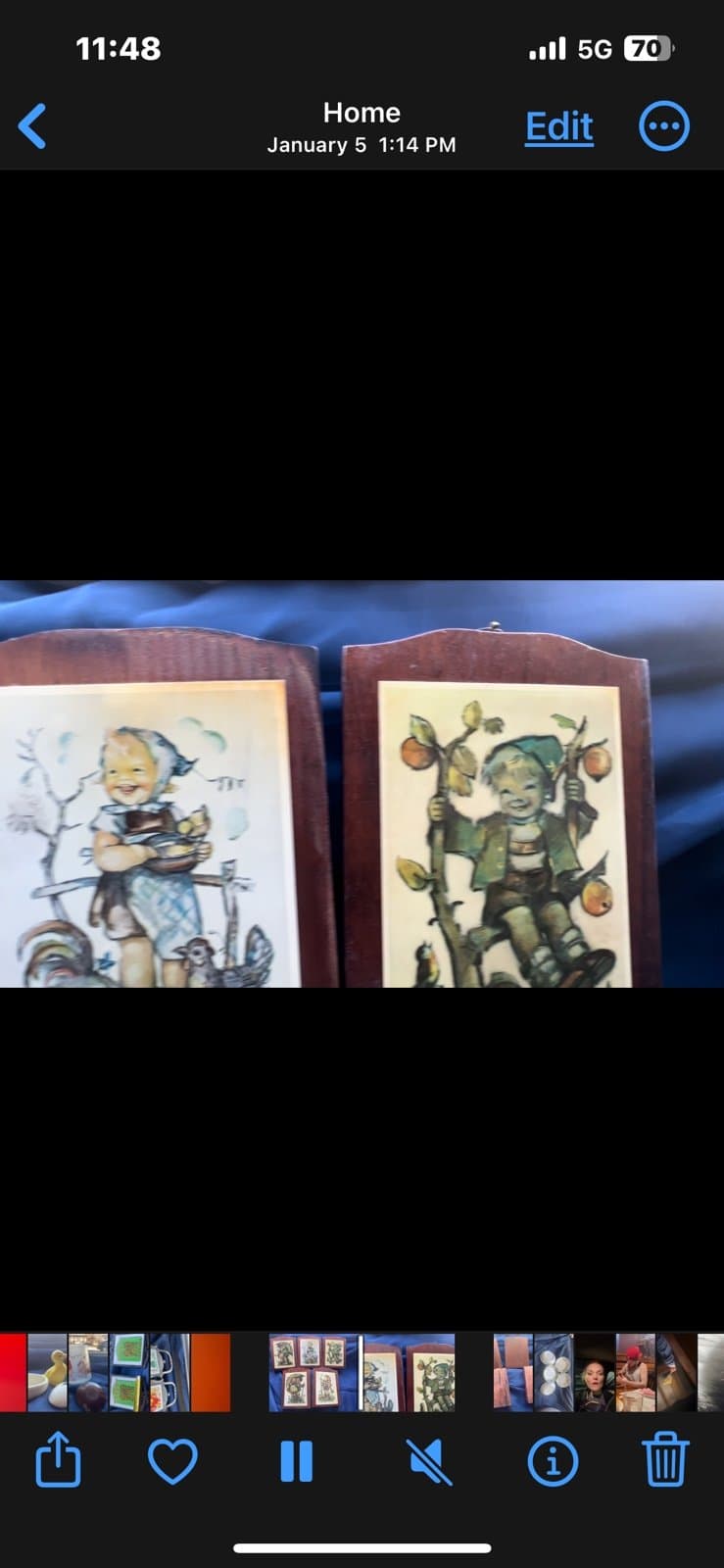 Antique wooden Hummel prints - Thumbnail 12