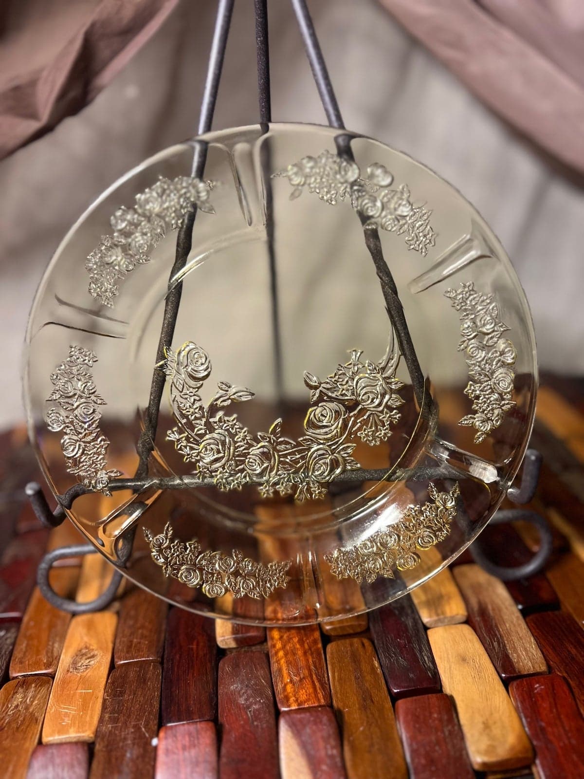 Sharon Amber yellow depression glass 7.5” plate set (4) - Thumbnail 3
