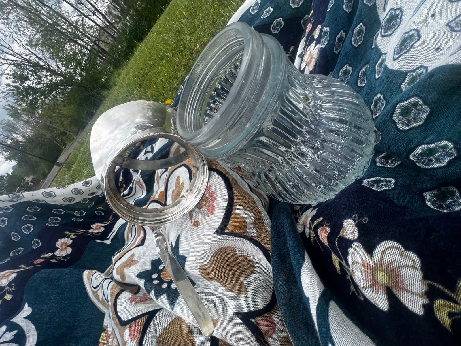 Italian Crystal and silver antique serving pitcher - Thumbnail 10