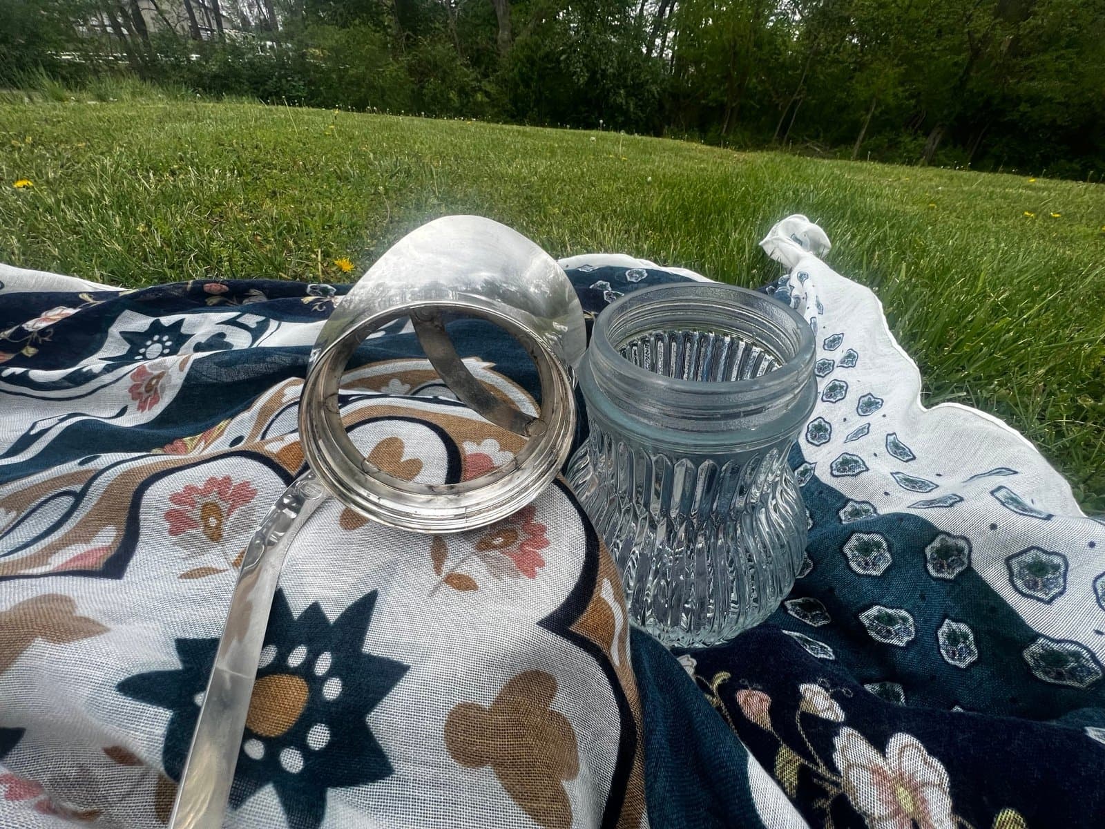 Italian Crystal and silver antique serving pitcher - Thumbnail 8