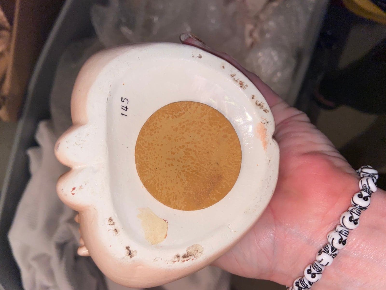 Antique, porcelain kewpie doll bank - Thumbnail 2