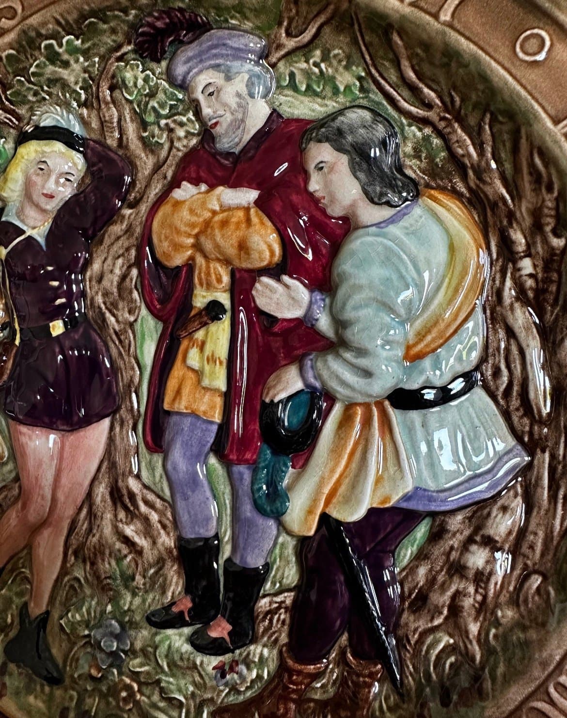 Beswick Shakespeare's Series 'As You Like It' Large Decorative Plate - Thumbnail 2