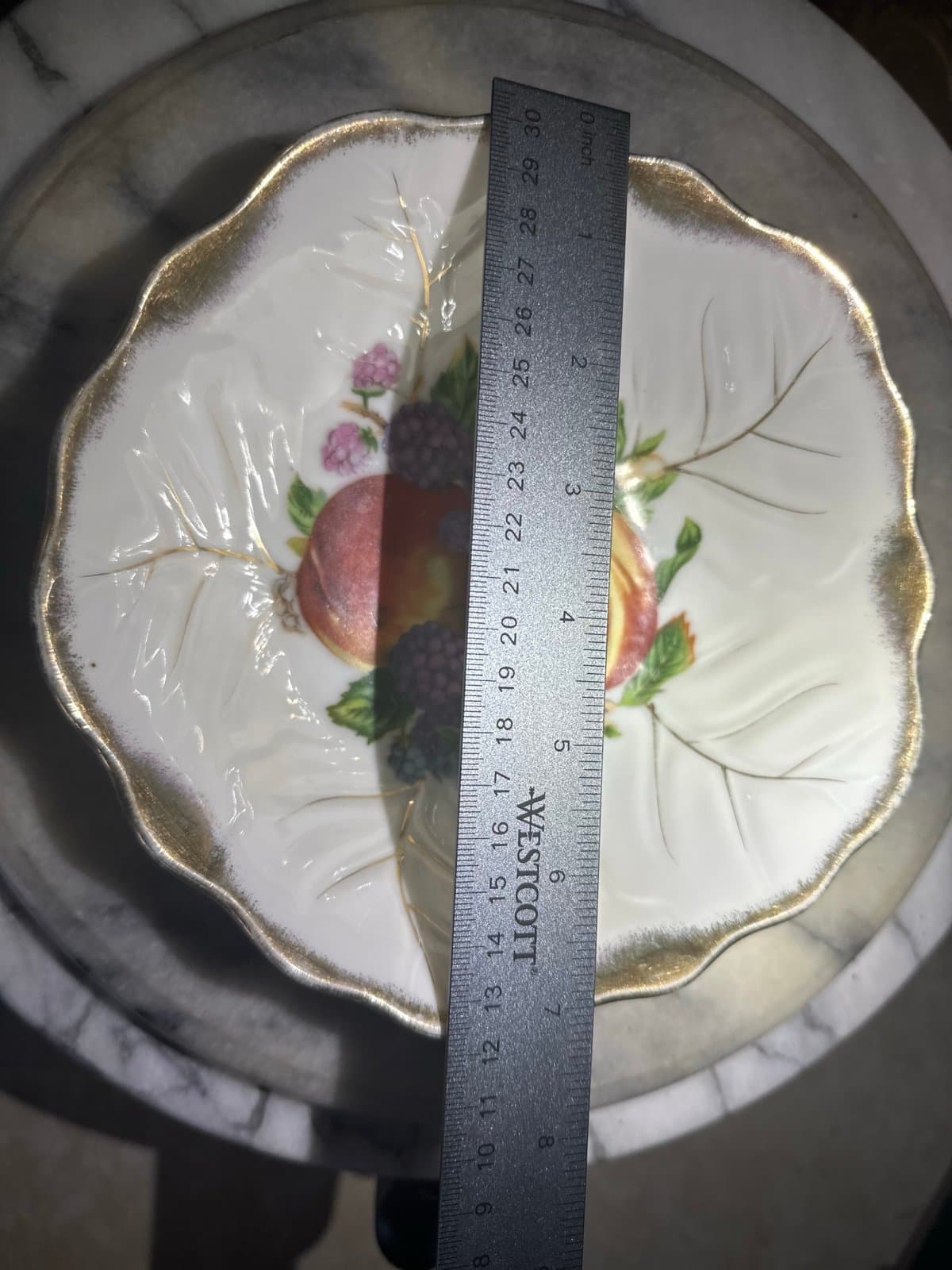 Rare hand painted vintage Japanese serving bowl - Thumbnail 5