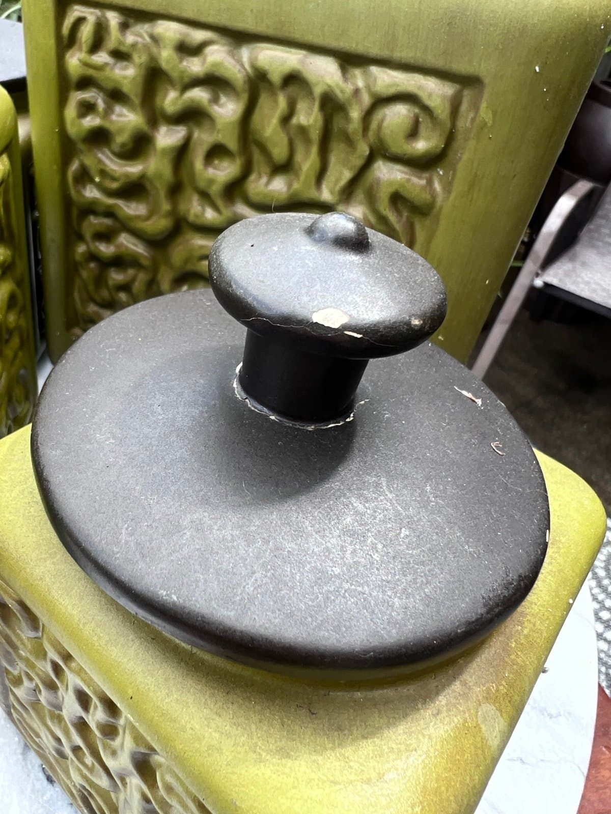 Vintage Hager Ceramic canister set - Thumbnail 4