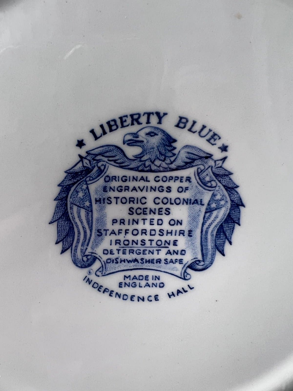 “Liberty blue” ironstone dinner plate - Thumbnail 2